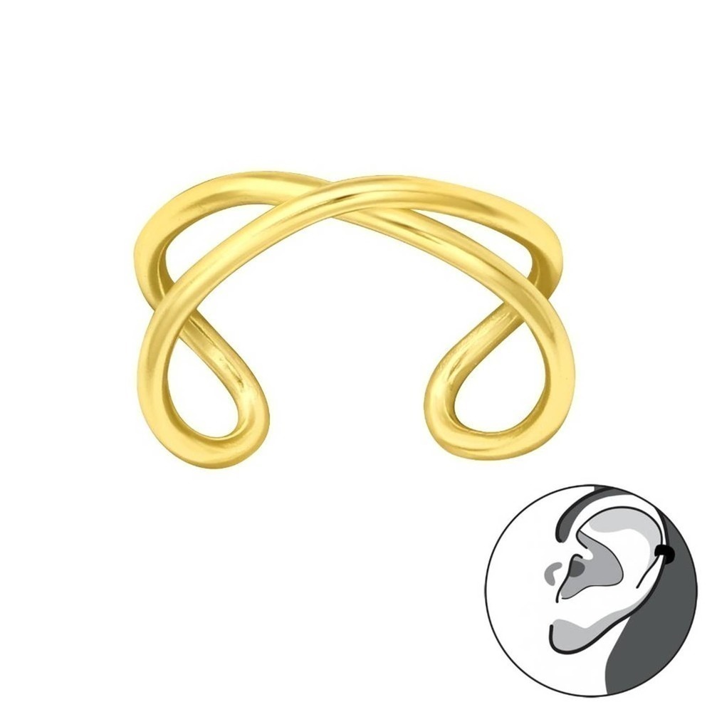 14k Vermeil Gold Ear Cuff Infinity Earring